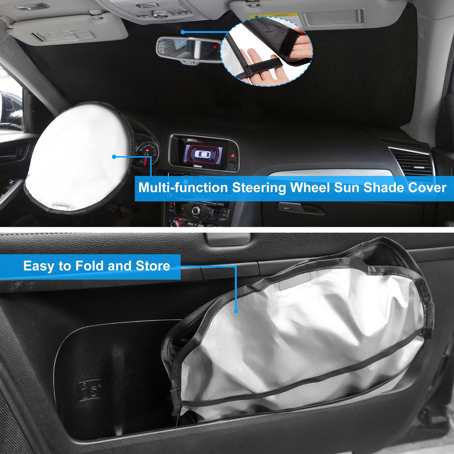 Windshield Sun Shade Compatible with 2017 2018 2019 2020 2021 2022 Honda CRV CR-V Accessories Window Sunshade Sun Visor Protector Keep Car Cooler