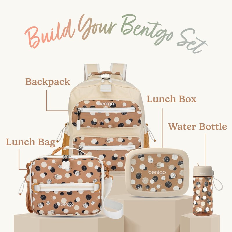 Bentgo Kids Water Bottle (Whimsy & Wonder Collection) - Leak-Proof Durable Tritan 15 oz. Cup for Kids/Toddlers 3+; Flip-Up Safe-Sip Straw for School, Sports, Daycare, Camp & More (Spots & Dots)
