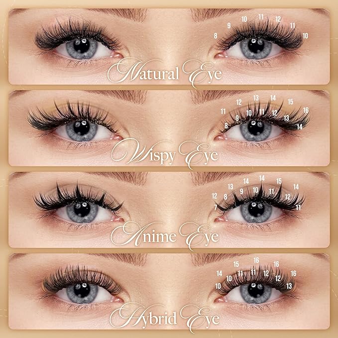 LASHVIEW Eyelash Extensions,Individual Lashes, Premium Single &Classic Lashes,0.10 Thickness C Curl 8-15mm Mixed Tray,Natural Semi Permanent Eyelashes,Soft Application-Friendly, Lashes