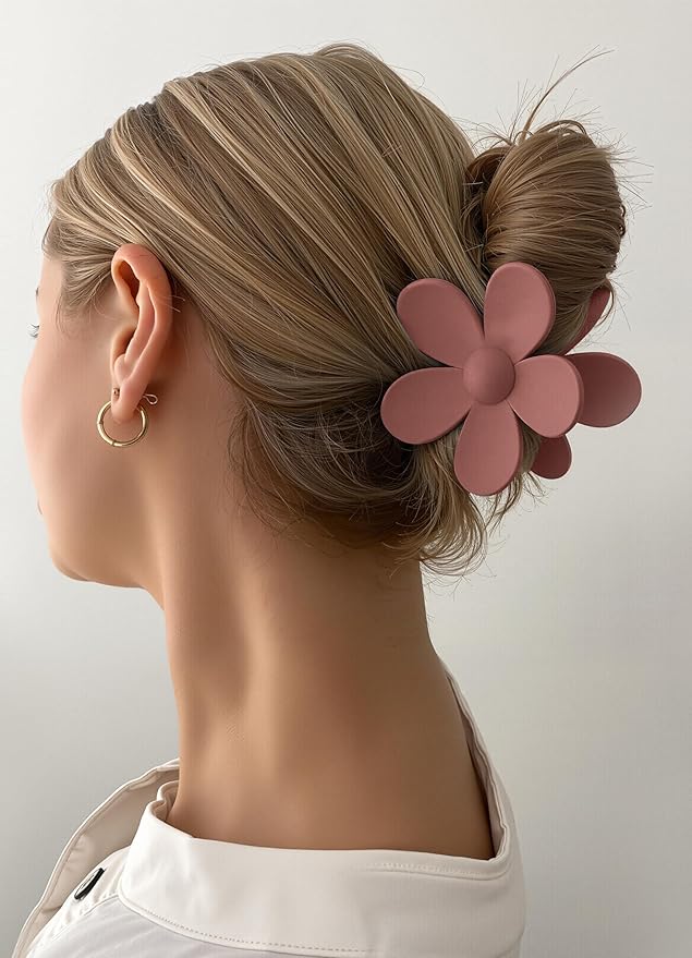 8PCS Hair Clips for Women, Flower Claw Clips for Thick Hair, Non-Slip Hair Accessories with Multi-Styles, Different Color Hair Claw Clips and Variety Pack, Ideal for Girls