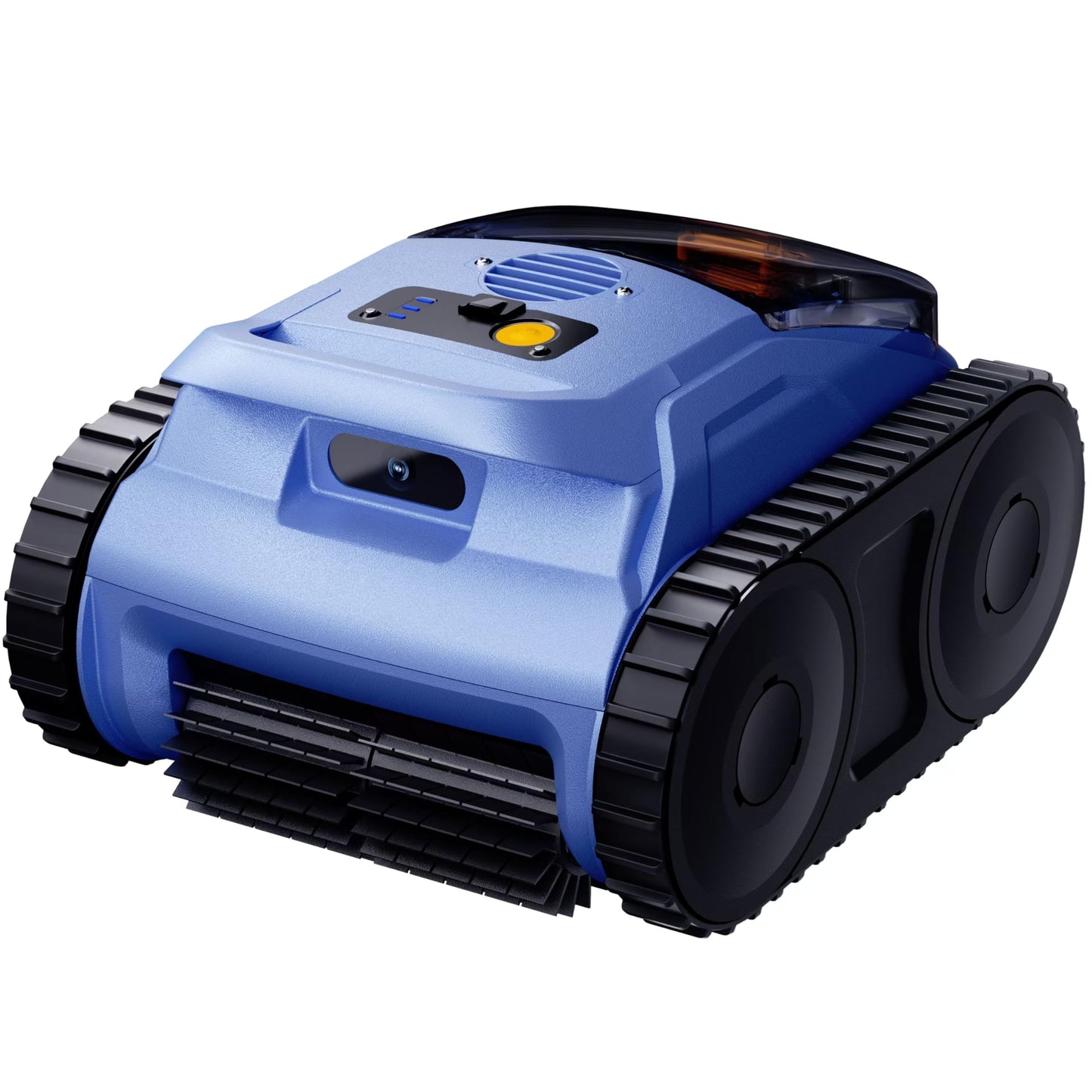 Cordless Robotic Pool Vacuum, Pool Cleaner with Track Drive & Sonar Navigation, 180W Brushless Motor, Wall & Waterline Climbing, 150-Min Runtime, for Inground Above-Ground 2150 Sq. Ft. (Navy Blue)