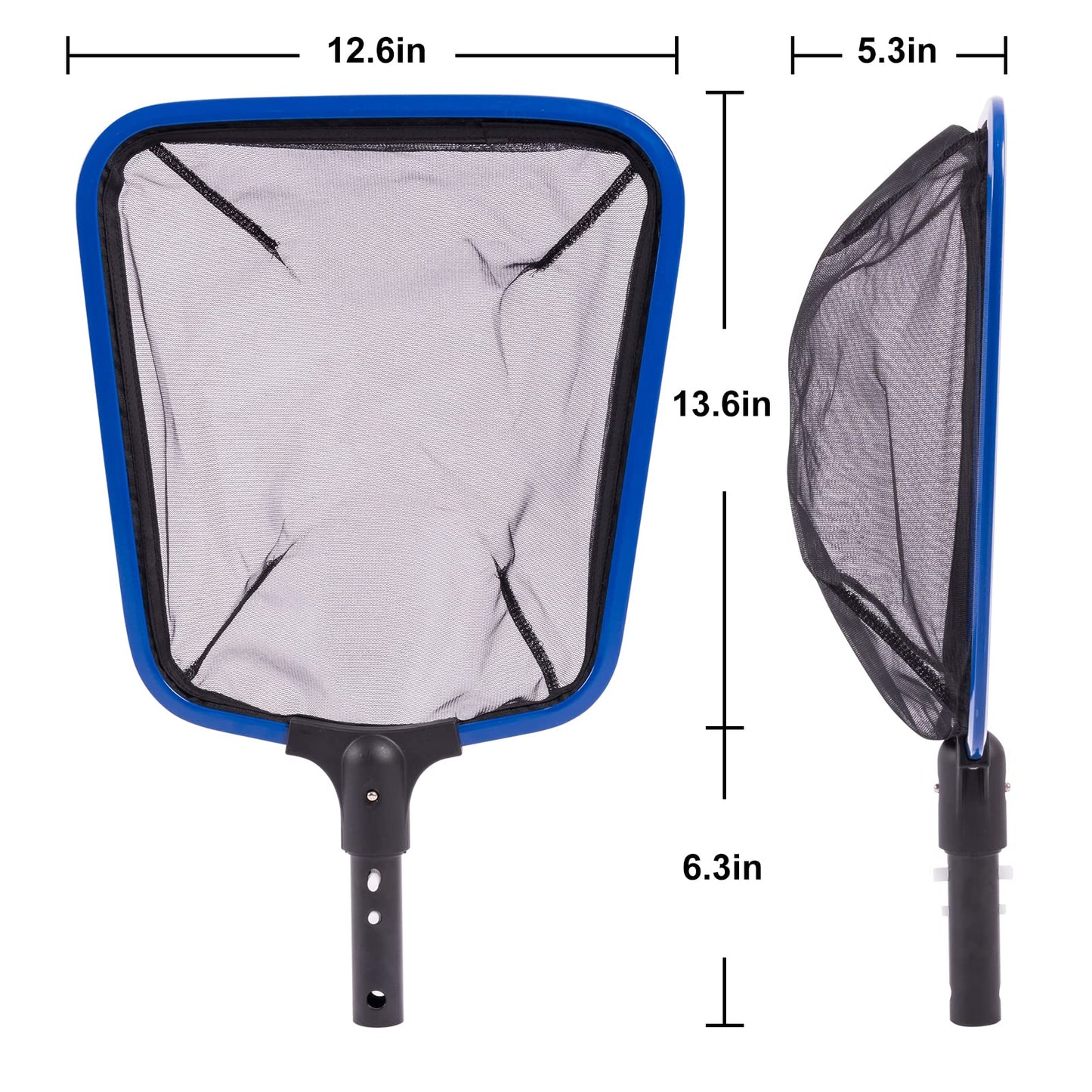 POOLAZA Ultra Fine Mesh Pool Skimmer Net with Aluminum Frame, Aluminum Pool Net for Cleaning Efficiently, Durable Pool Skimmer Net Fine Mesh Ideal for Fine Debris Removal, Fine Mesh Pool Net Skimmer