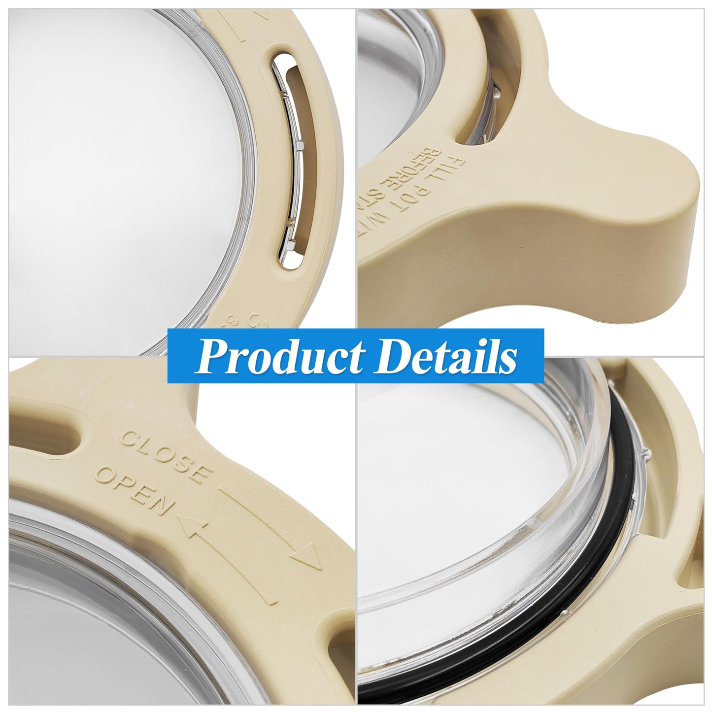 350090 Clamp and 350091 Lid Replacement for Superflo Inground Pool and Spa Pumps,Include O-ring,Complete Pool Pump Locking Ring Aftermarket Part.