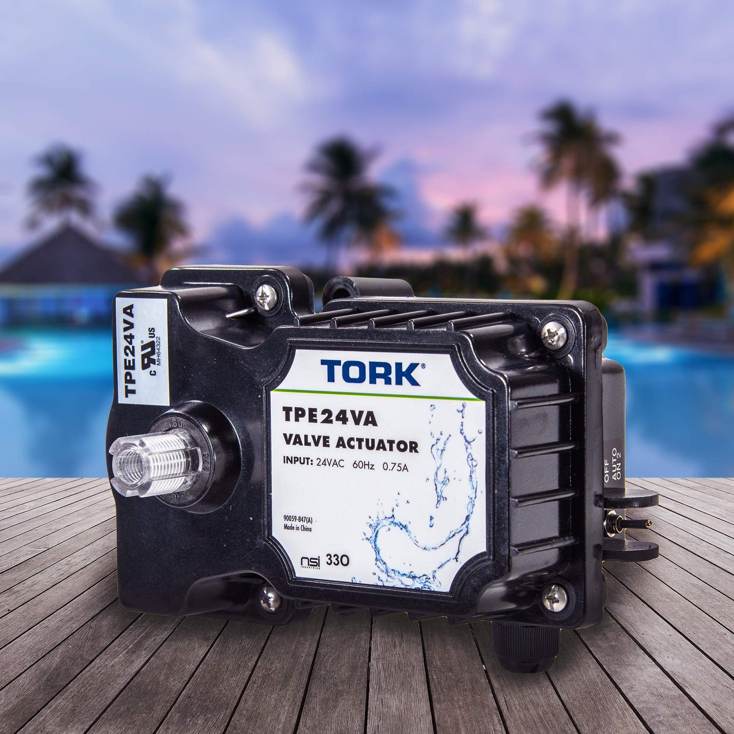 TORK TPE24VA 24-Volt Authentic Valve Actuator Control, Compatible with all 24VAC Control Systems, for Pools, Spa, Solar Equipment, UL Approved for Safety