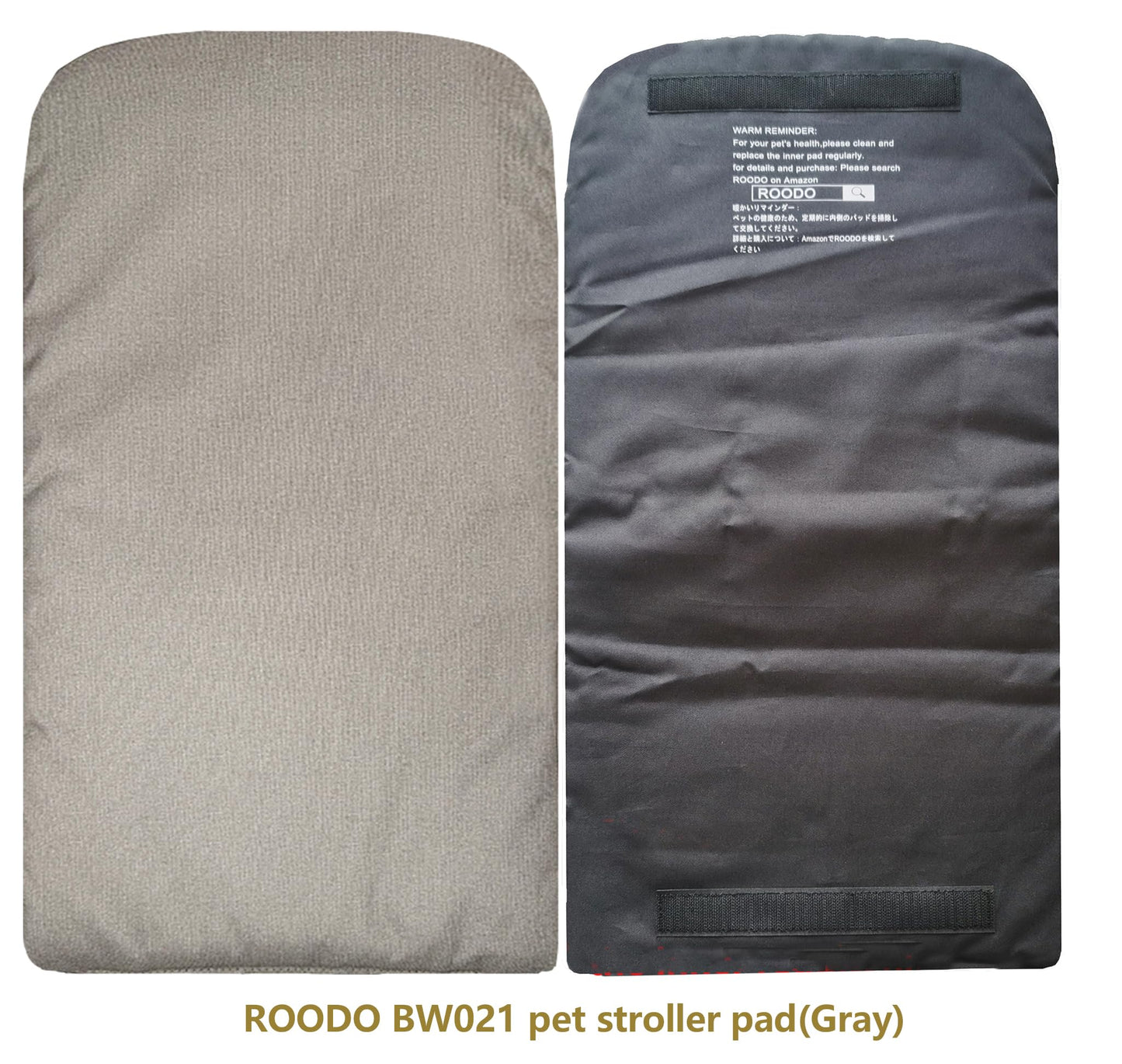 ROODO Pet Stroller Mat,Dog Stroller Cushion,Inner Pad for Exclusive Use,Original,Replaceable,Easy to Clean,Set of 3 pc(Gray)