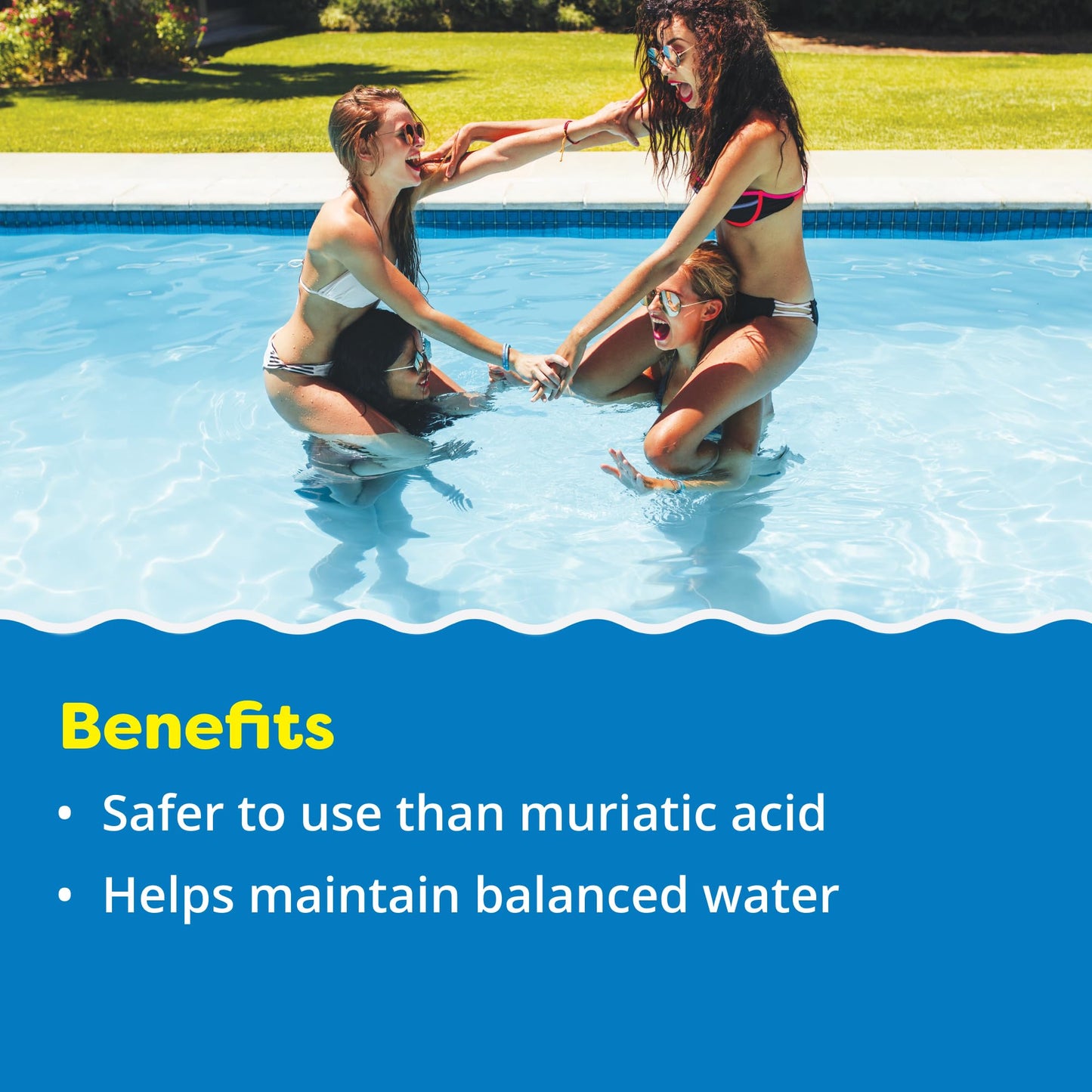 In The Swim pH Reducer for Swimming Pools, Spas, and Hot Tubs - Lowers Alkalinity - Prevents Cloudy Water - Balances Water - 90% Sodium Bisulfate - 30 Pounds