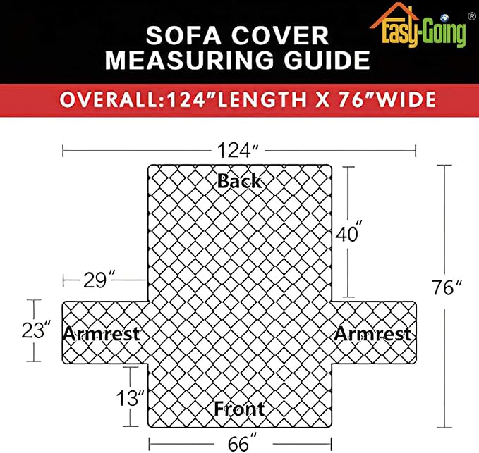Easy-Going Reversible Couch Cover for 3 Cushion Couch Sofa Cover for Dogs Water Resistant Furniture Protector Cover with Foam Sticks Elastic Straps for Pet Cat (Sofa, Darkgray/Beige)