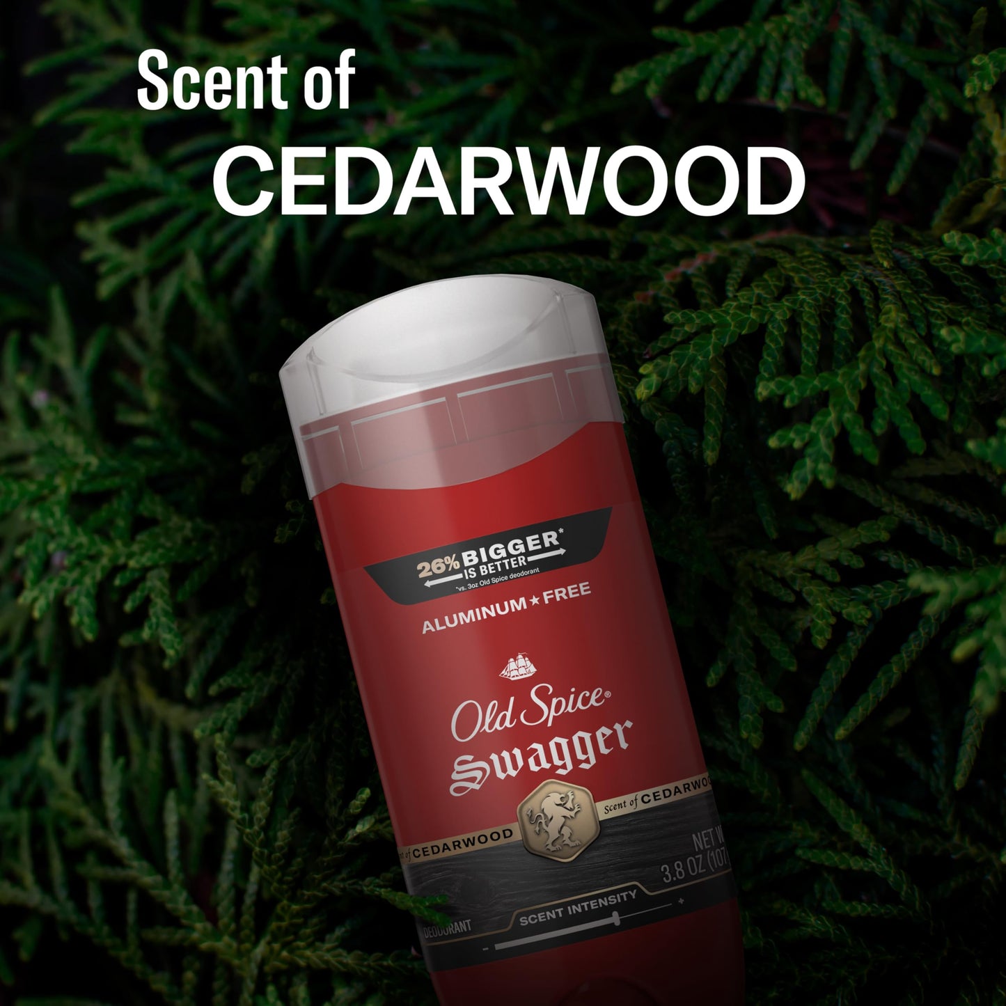 Old Spice Aluminum Free Deodorant for Men, 24/7 Protection to Eliminate Odors, 24/7 Freshness & Lasting Scent, Swagger with Lime & Cedarwood Scent, 3.8 oz (Pack of 3)