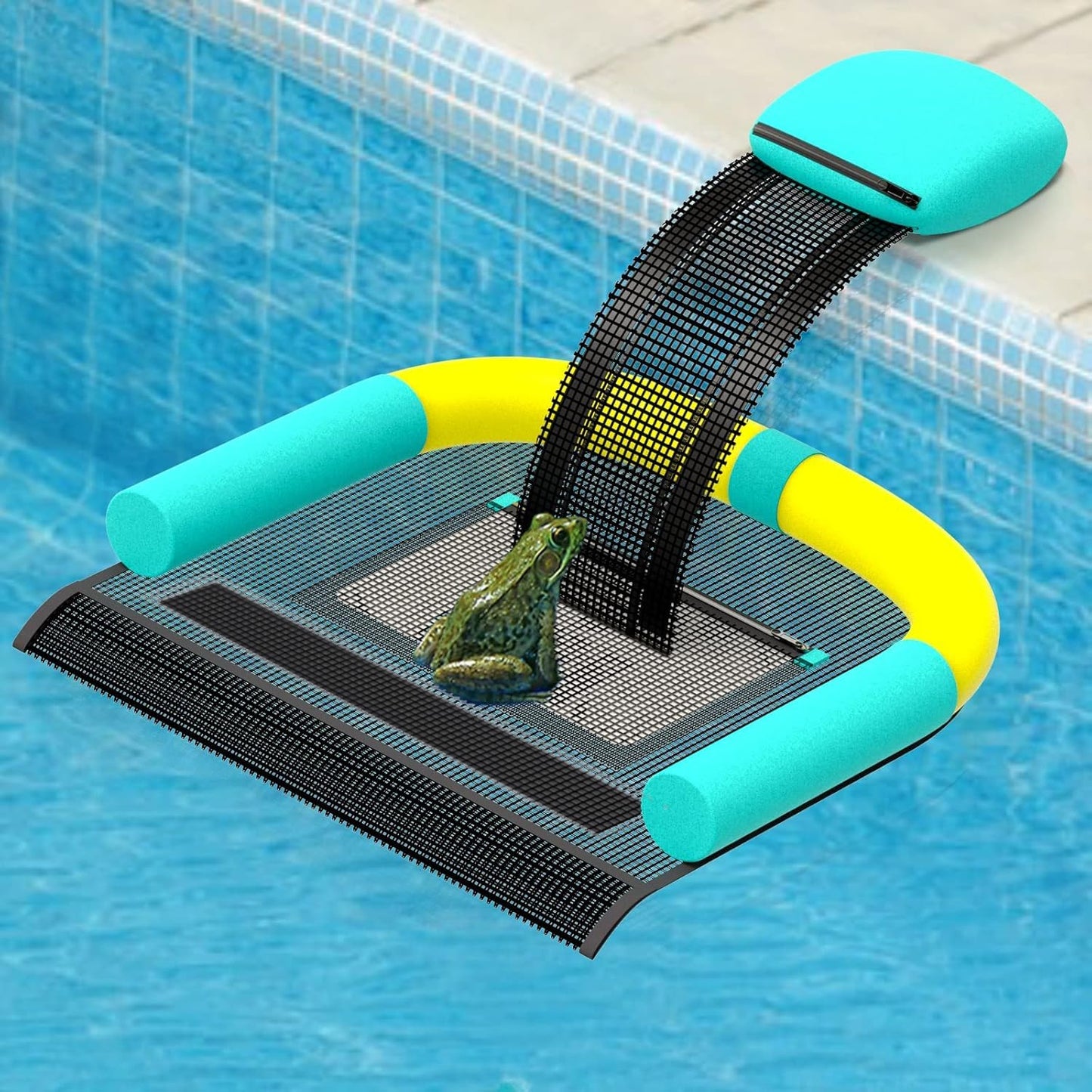 Poolvio Animal Saving Escape Ramp for Pool, Save Critters in Swimming Pool Device Handy, Pool Accessories in Floating Ramp Rescues Saving Frogs, Toads Animal Mice, Birds