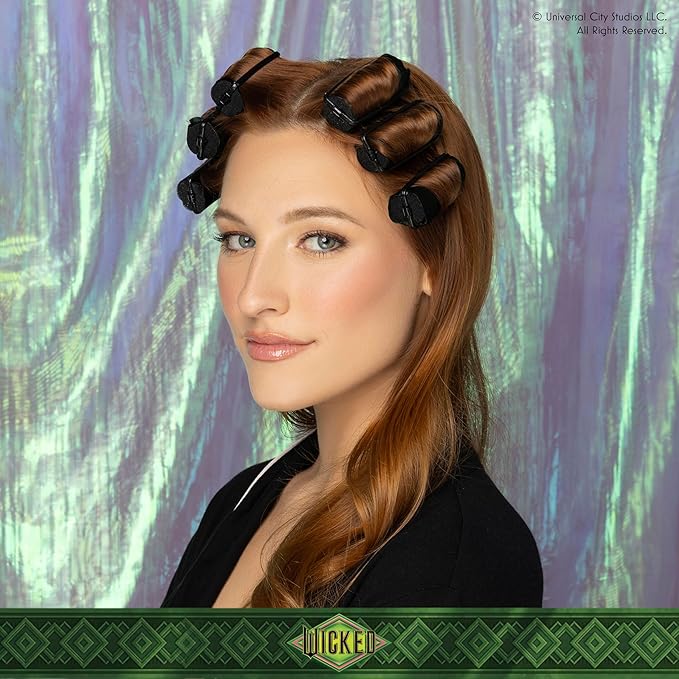 Wicked Elphaba 6PK Satin Rollers - hair rollers - foam rollers - heatless hair curlers - Scunci by Conair (Pack of 2)
