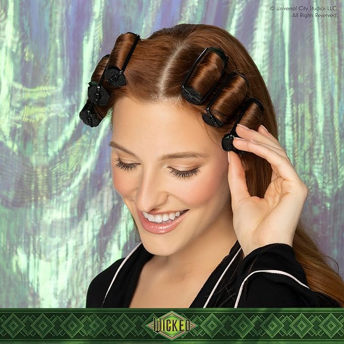 Wicked Elphaba 6PK Satin Rollers - hair rollers - foam rollers - heatless hair curlers - Scunci by Conair (Pack of 2)