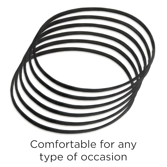 GOODY Women's Ouchless Hairband, 6 Count, Pack of 2 | Thin Hair | Flat | Narrow | Black