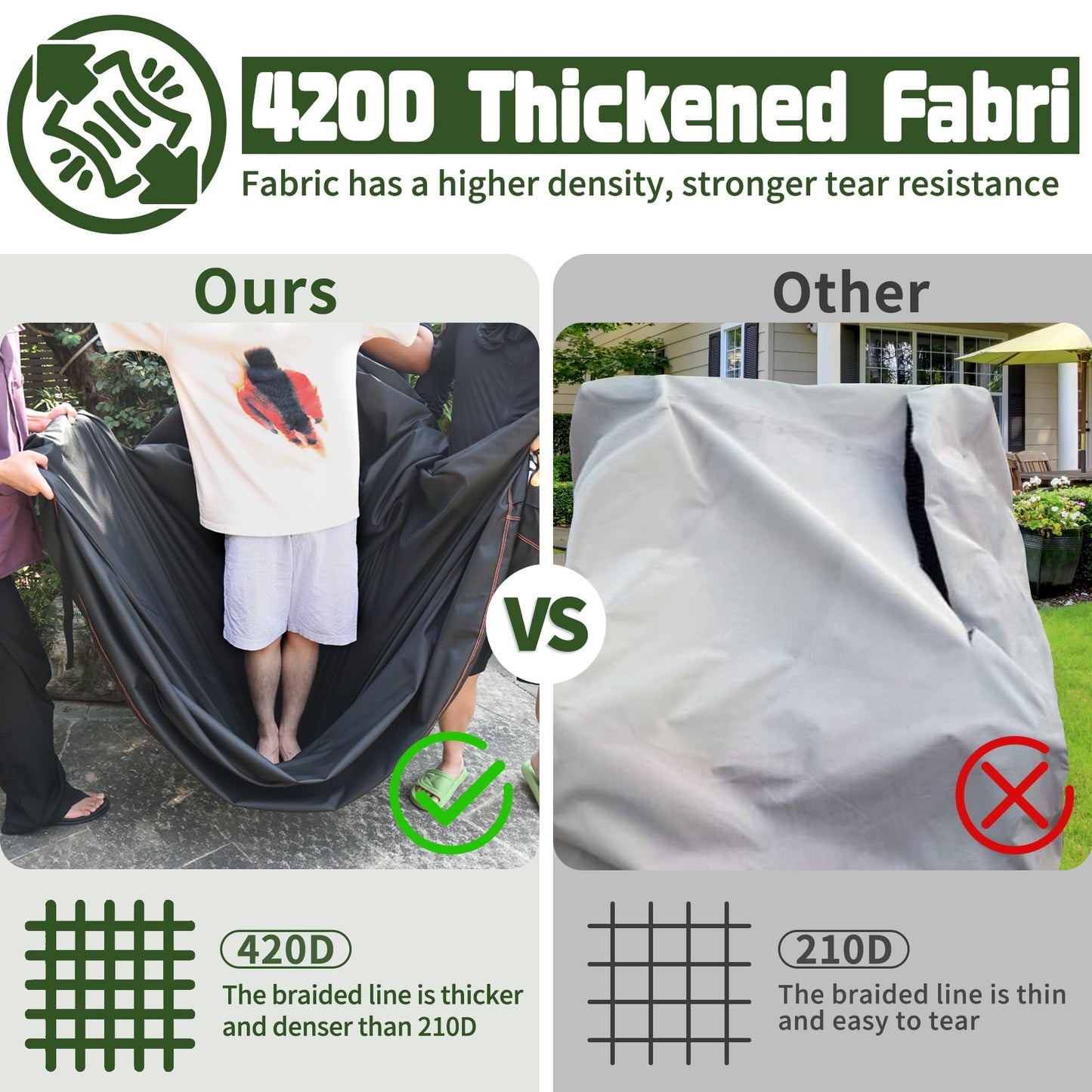 Rimwig Patio Chair Covers Waterproof 2-Pack Wicker Swivel Chair Covers All-Weather Windproof & UV Protection outdoor chair covers Keep Your Chairs Like New 36"W x 37"D x 36"H inch