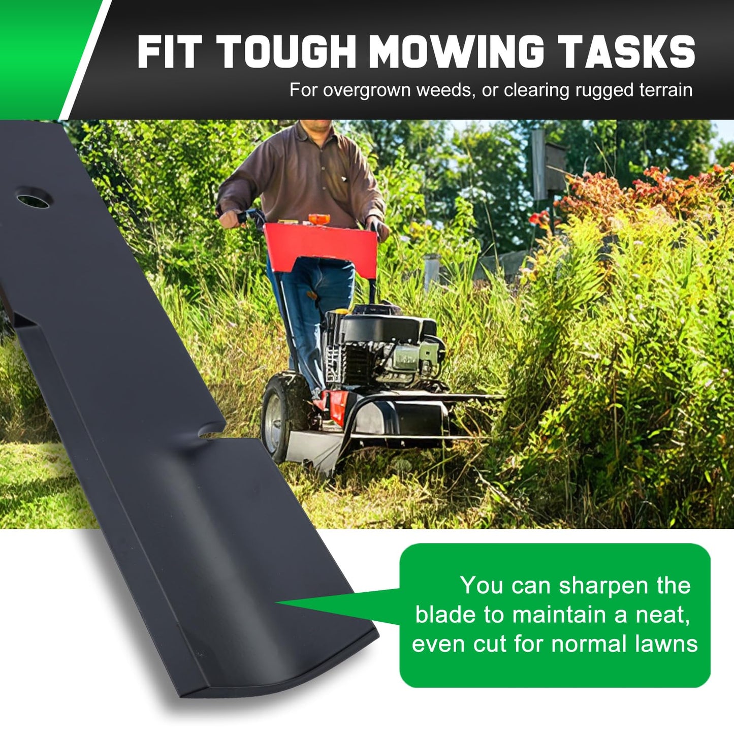 Grasscool 5101755 5101755s Blades Compatible with Ferris Scag Turf Tiger Bad Boy Simplicity 61" Zero Turn Mower Replace for 5020842 48111 481708