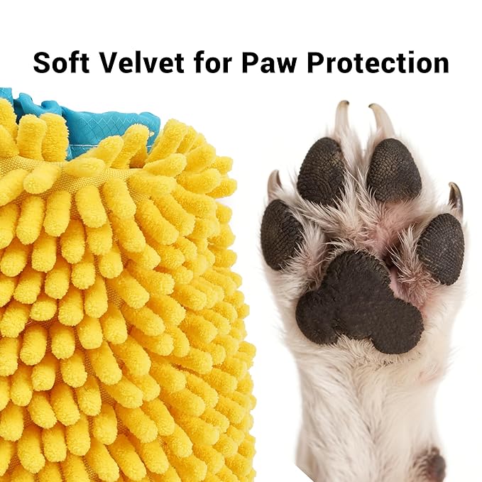 ETIAL 2-in-1 Dog Paw Cleaner & Dryer Cup with Built-In Towel, Portable Pet Foot Cleaning Washer for Mud, Dirt, Sand, and Water, Machine Washable, Foldable Design for Travel (S)