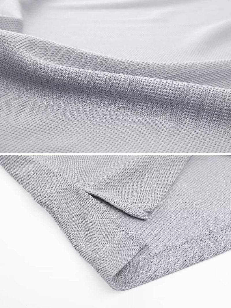 MAGCOMSEN Work Shirts for Men Golf Shirts Fishing Shirts Casual Shirts Quick Dry Shirts Golf Polo Shirts Light Grey L
