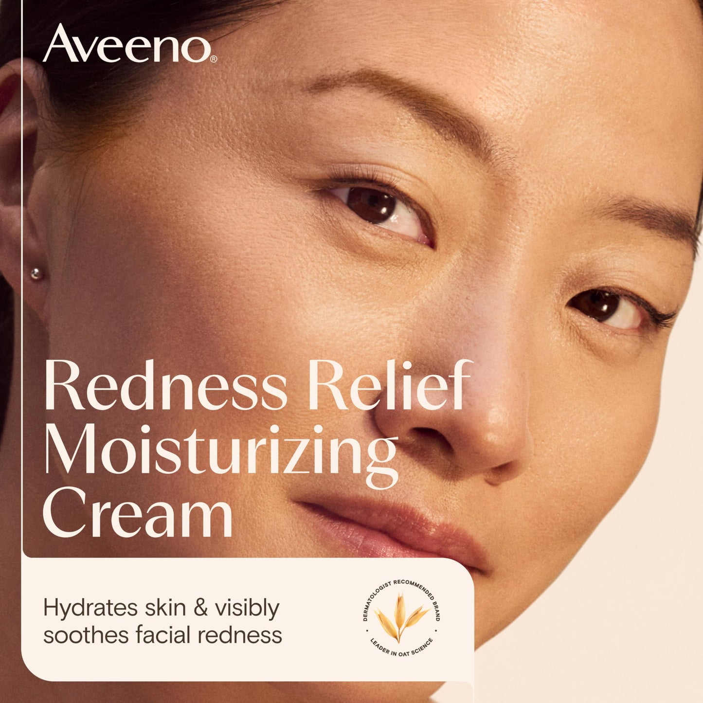 Aveeno Calm + Restore Facial Moisturizer Face Cream for Redness Relief, Non-Comedogenic, Ceramide & Vitamin B5, Hydrating for Dry, Sensitive Skin, Hypoallergenic, Fragrance-Free, 1.7 oz