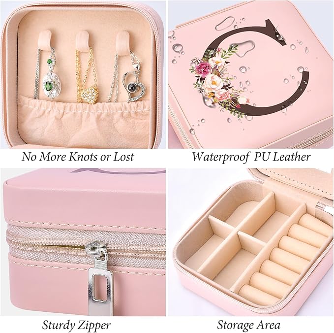 Preppy Travel Easter Basket Stuffers for Teen Girls, Travel Jewelry Box Personalized Birthday Gifts for Women, Fashion Travel Essentials Trendy Stuff