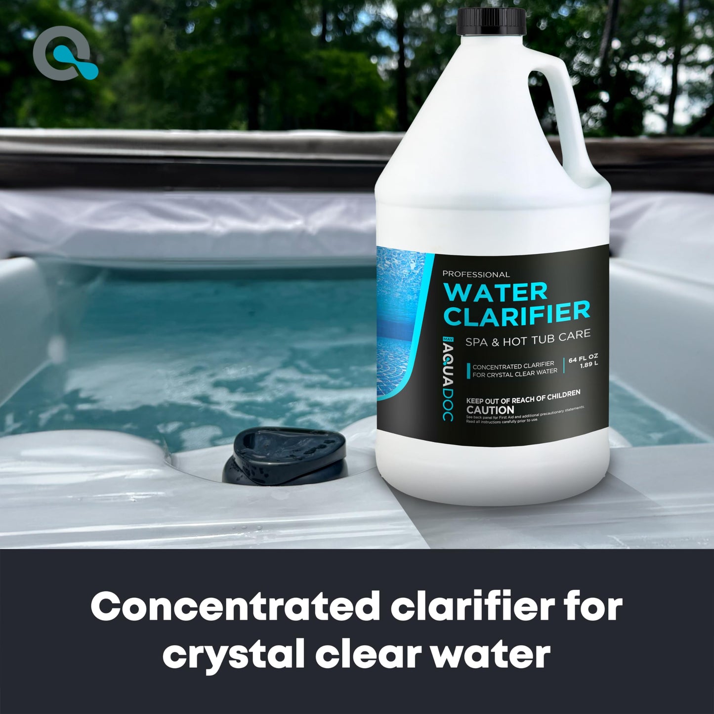 AquaDoc Spa Clarifier & Hot Tub Clarifier for Fast Acting Cloudy Water Treatment - 64oz - to Keep Your Spa Clear & Balanced - Made in USA