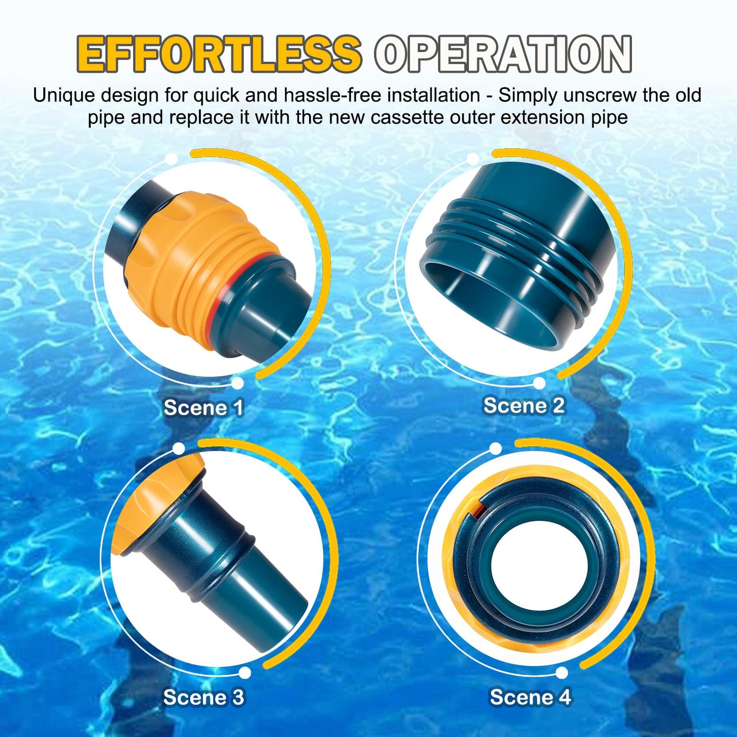 Premium W70326 Cassette Outer Extension Pipe with Handnut fits for Zodiac Baracuda G3/G3 Pro Suction Side Pool Cleaner- Premium Replacement Part for Enhanced Pool Cleaning