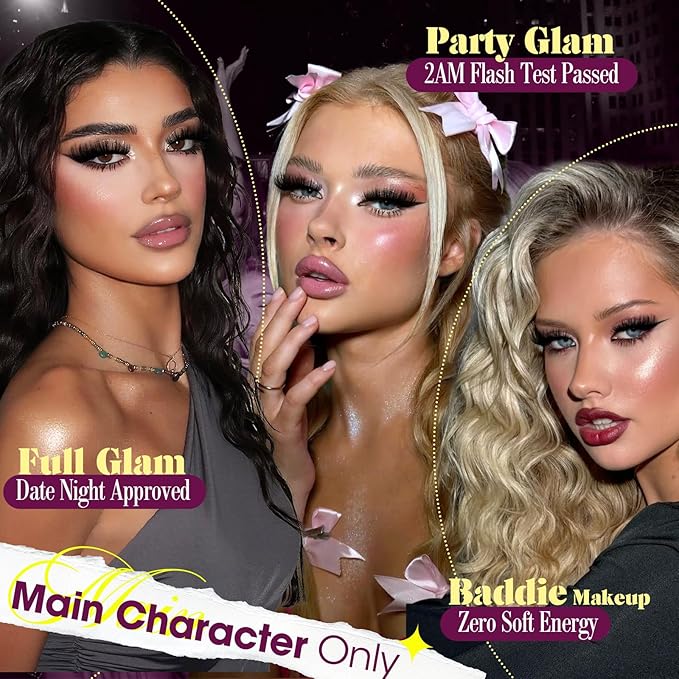 Mega Volume Lash Clusters 14-24mm Fluffy Wispy Cluster Eyelash Extensions D Curl Individual Lashes Dramatic Thick 260D Cluster Lashes DIY Lash Extensions for Baddie Makeup by Yawamica