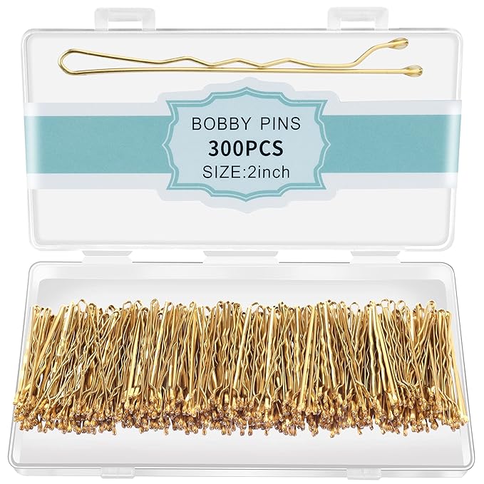 300 Pcs Bobby Pins Blonde, Hair Pins for Women Girls and Kids (Blonde)