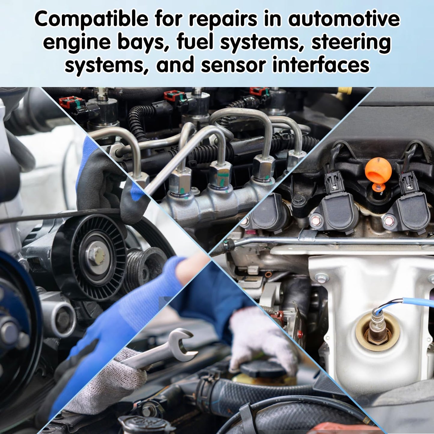 Langina 300pcs FKM Viton O-Ring Kit, 22Sizes SAE AS568 FKM O-Rings Set for Auto Fluid Systems, High Temp&Oil Resistant Viton Assortment, O Rings Repair Kit for Engine,Transmission&Brake Systems
