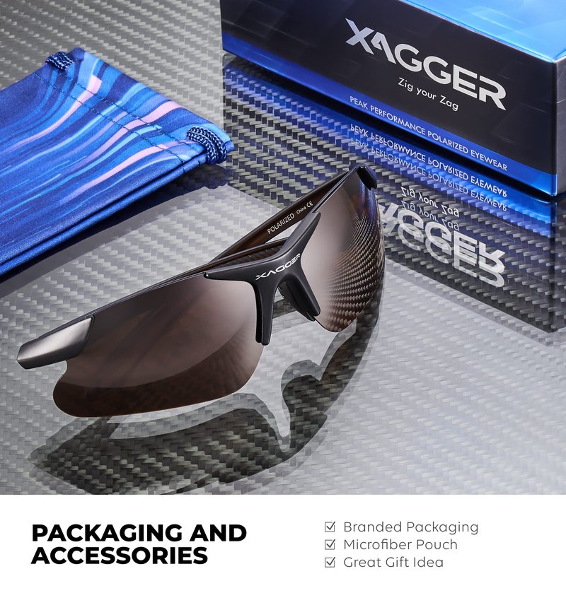 Xagger Kids Youth Polarized Sports Sunglasses for Boys Girls Baseball Softball Glasses TR90 Frame