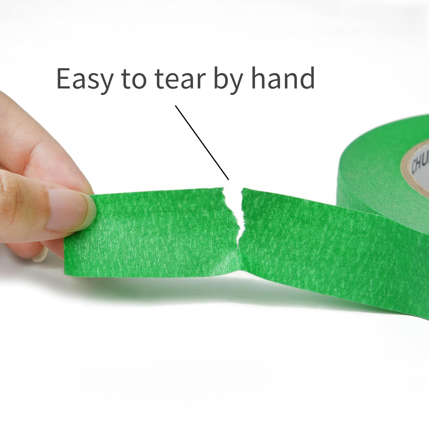 CHUANGSEED Green Painters Tape 1 Inch x 55 Yards x 10 Pack - Green Masking Tape Bulk Multi Pack for Painting, DIY Crafting, Marking, Artwork and School Projects, 550 Yards Total