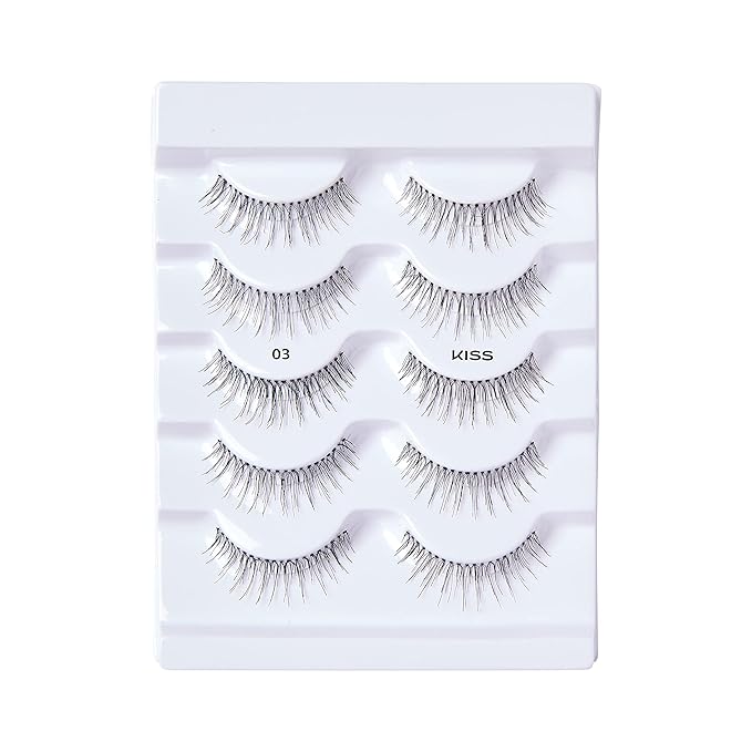 KISS Looks So Natural, False Eyelashes, 'Multipack - 03', 10mm, Includes, Easy to Apply, Reusable Lash Clusters
