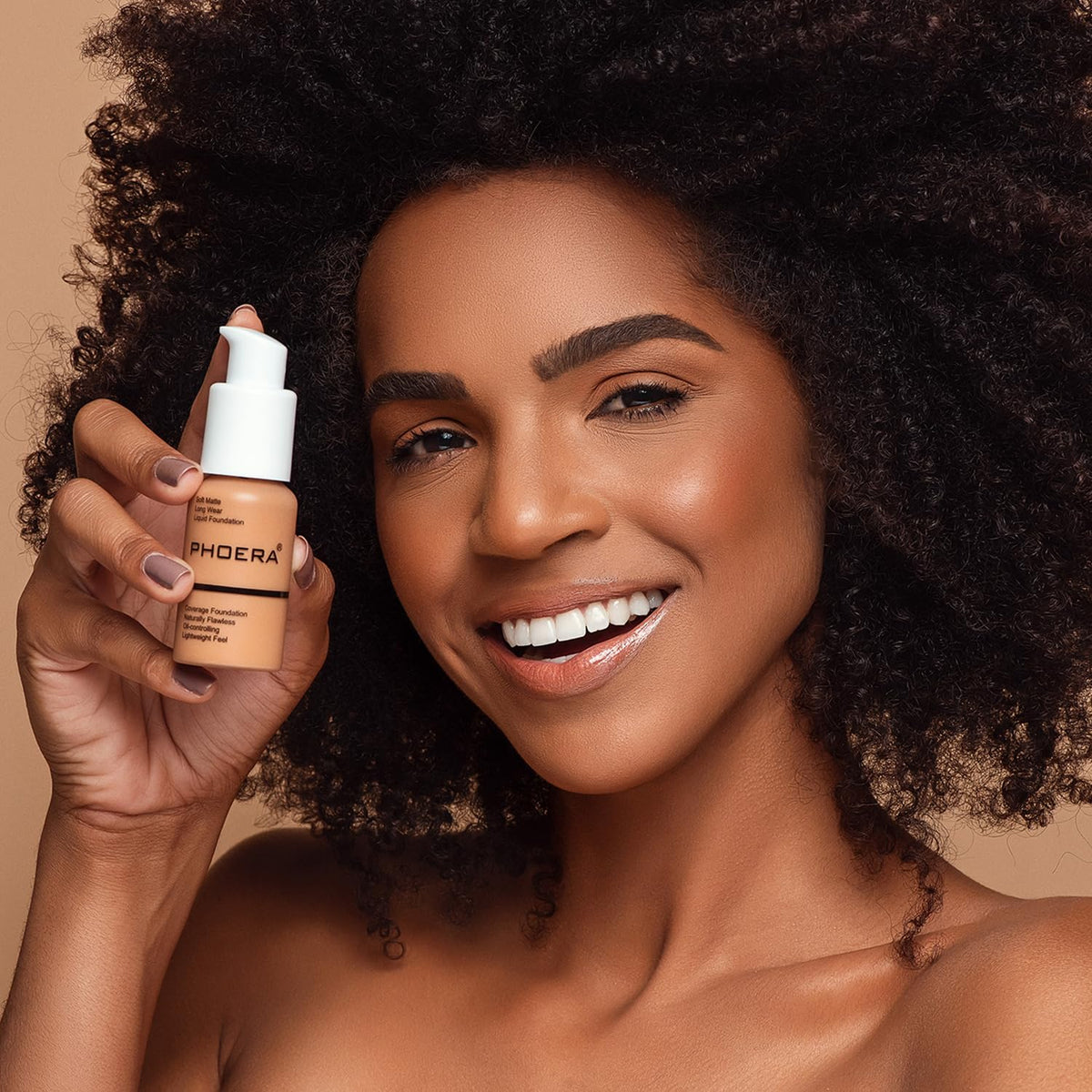 PHOERA Foundation, PHOERA Matte Liquid Foundation,PHOERA Makeup for Women, PHOERA Foundation Full Coverage Concealer, 30ml 24HR Matte Oil Control Concealer (104+105/Buff Beige+ Sand)