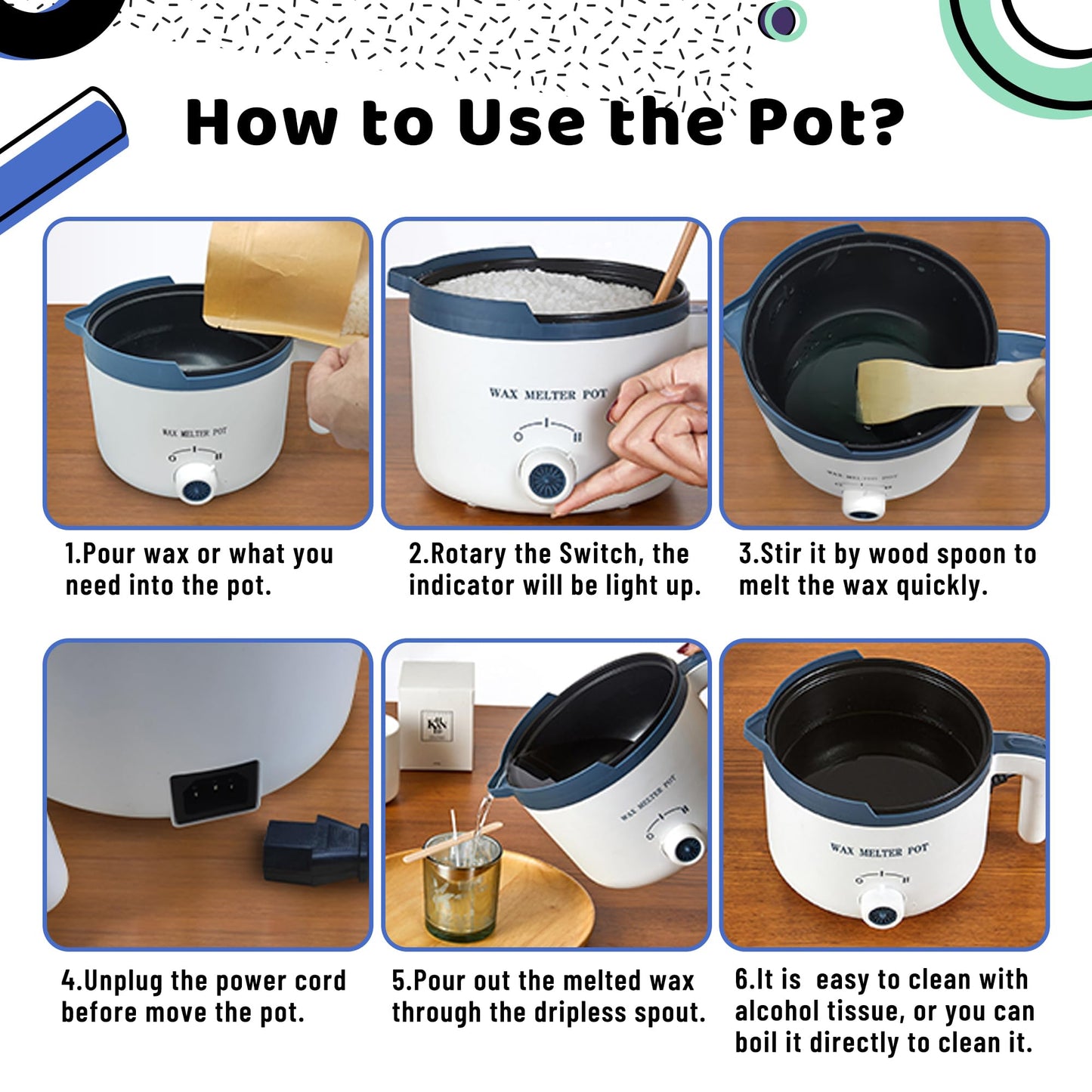 Wax Melting Pot Kit with Electric Wax Melter, Pro DIY Candle Making Supplies Kit with Digital Scale(No Battery), Heat Gun, Thermometer for Adults