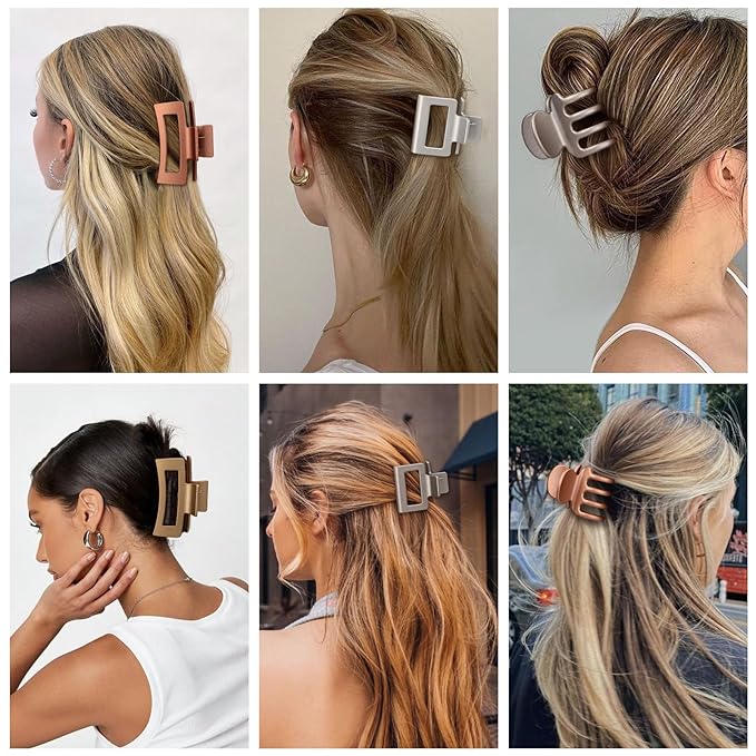 12 Pcs Hair Clips for Women 3 Styles Small Medium Large Claw Clips for Thin Thick Curly Hair, Strong Hold Hair Claw Clips, Stylish Hair Accessories Ideal Gifts for Women (Metallic Glitter)