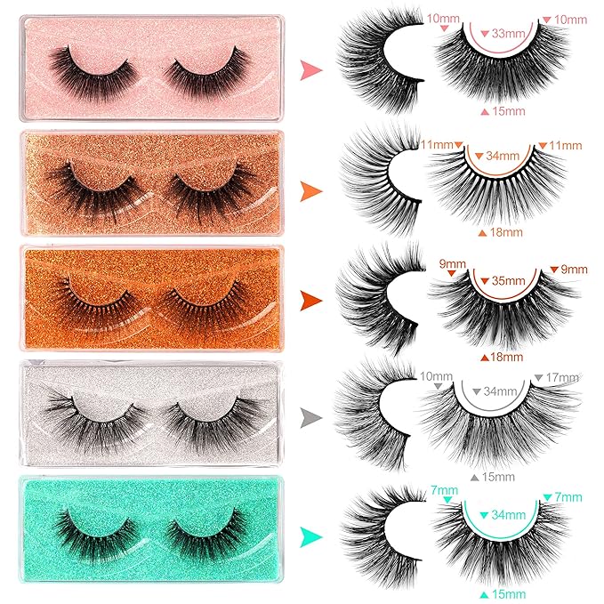 False Eyelashes 30 Pairs Natural 3D Faux Mink Lashes Pack Handmade Eye Lashes Wholesale 10 Styles
