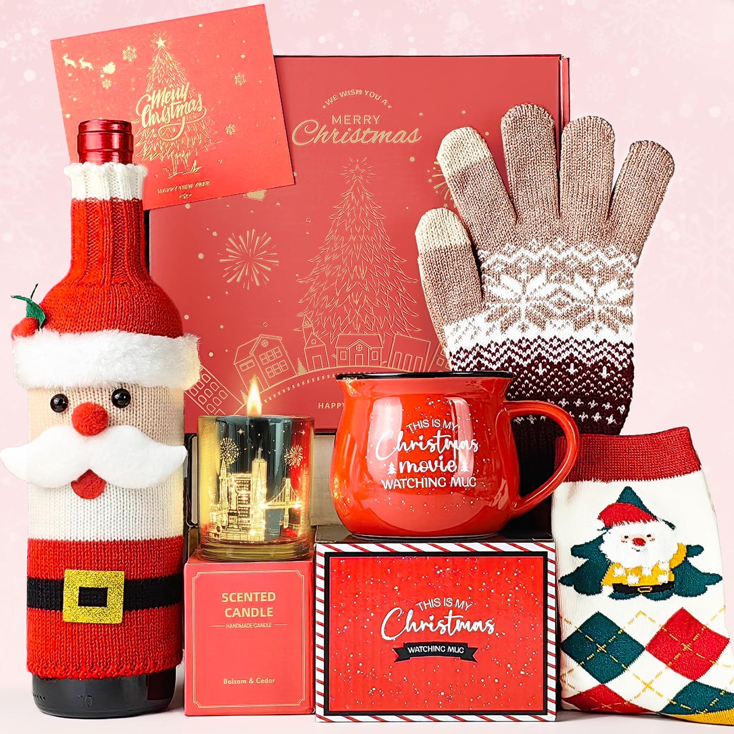 Christmas Gifts for Women, Womens Christmas Gifts 2025 Christmas Mug for Coworker Best Friend Teacher, Merry Christmas Gifts Basket Set Unique Christmas Gift Ideas