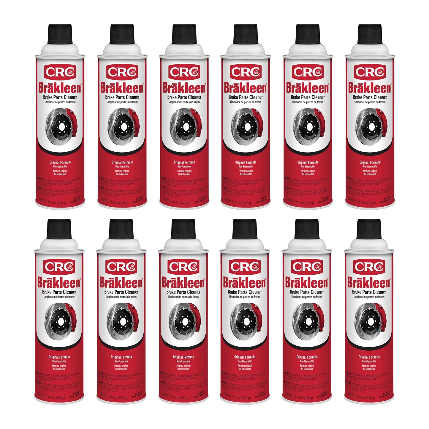 CRC Brakleen 1003706 Brake Cleaner Spray Non-Flammable, 19 oz, [12 Pack]