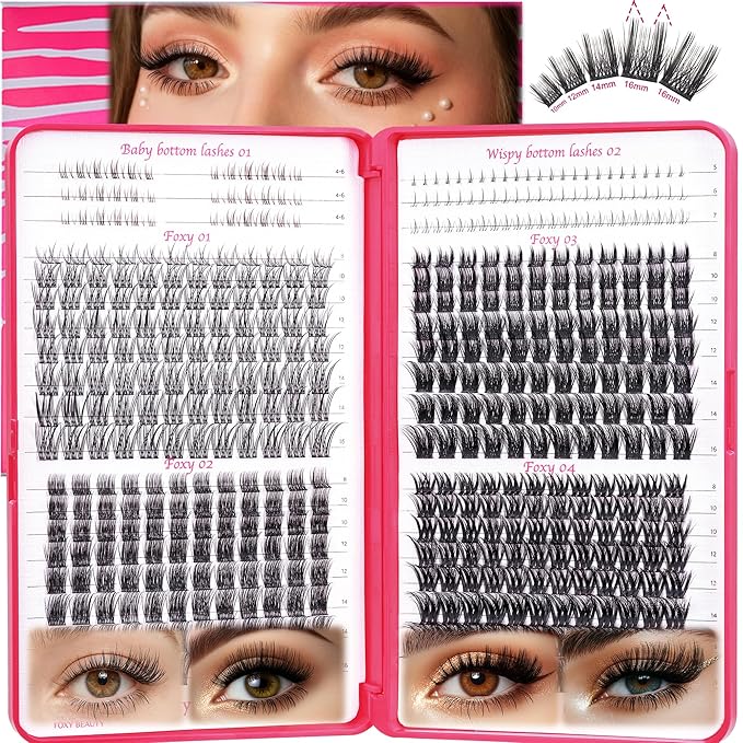 Lash Clusters Wispy & Fluffy Lashes D Curl Eyelash Clusters WideSpan Lash Extension With Bottom Eyelashes EyeLash Extensions