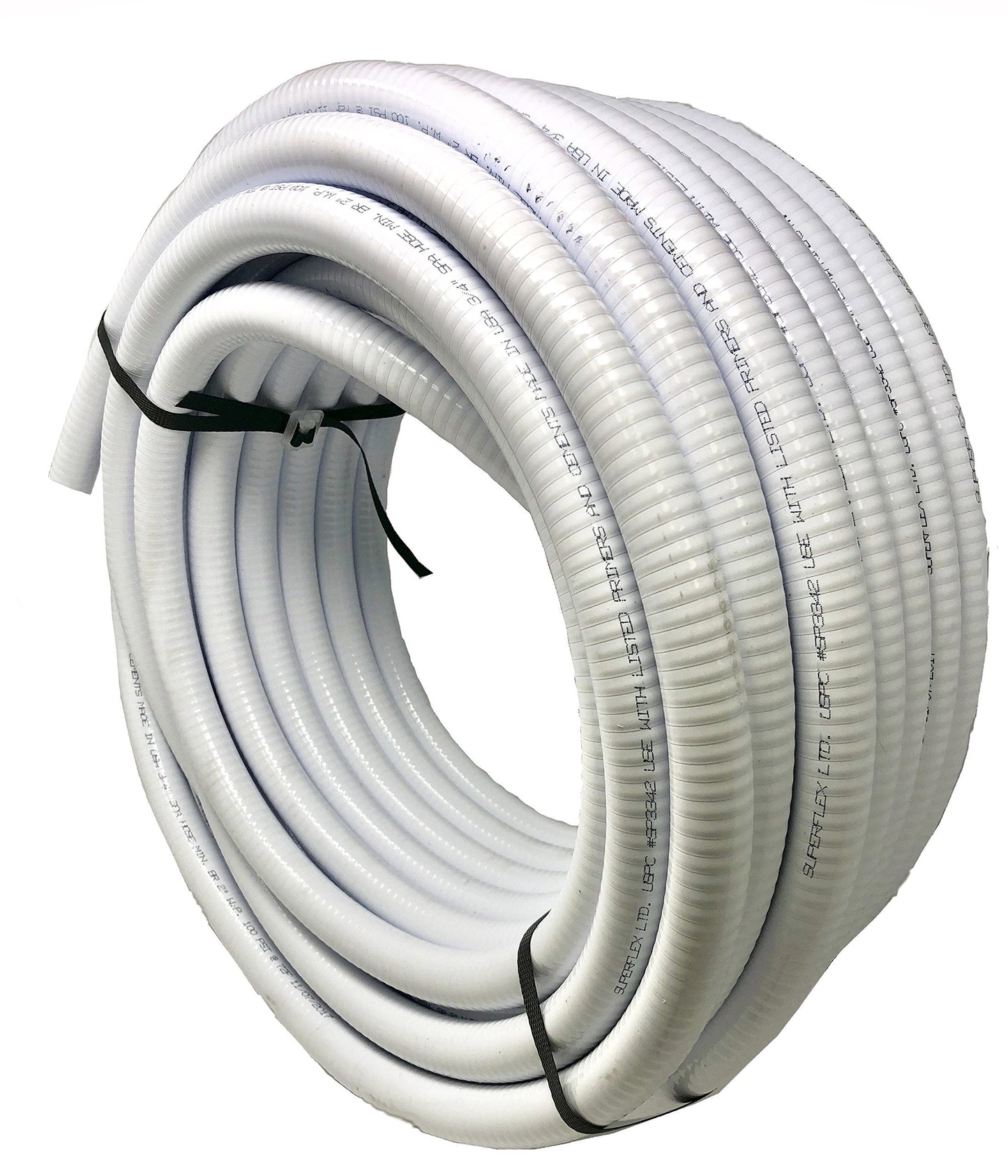 Sealproof 1.5" Dia Flexible PVC Pipe, Swimming Pool and Spa Hose, Pool Plumbing Schedule 40 Tubing, Made In USA, 1-1/2-Inch, 50 FT, White