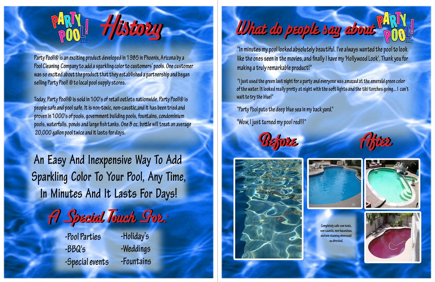 3 Pack - Party Pool Color Additive Blue Lagoon