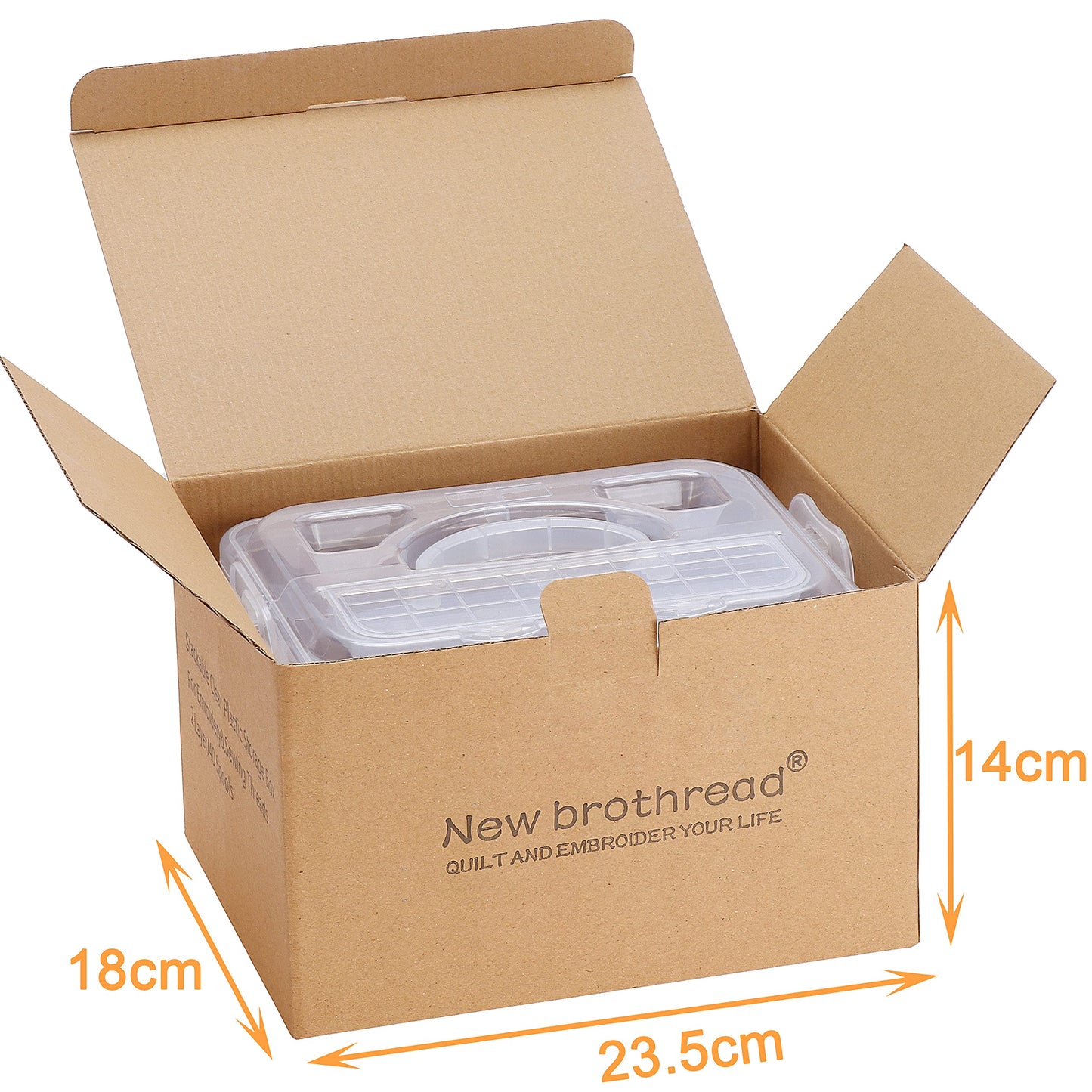 New brothread 2 Layers Stackable Clear Storage Box/Organizer for Holding 40 Spools Home Embroidery & Sewing Thread (Spool Size Requirement: Height≤2.2"/5.6CM; Width≤1.69"/4.3CM)