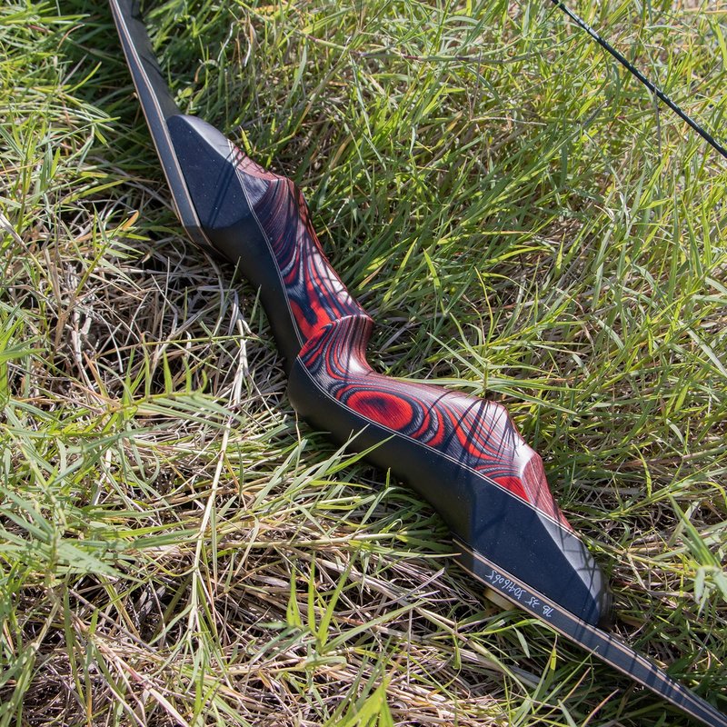 Professional Recurve Bow and Arrow Set for Adults Youth Beginners, 60'' Wooden Takedown Hunting Bow for Outdoor, Hunting and Practice, Right Hand, 30/40/50lbs (Bow and Arrow Set, 50LBS)