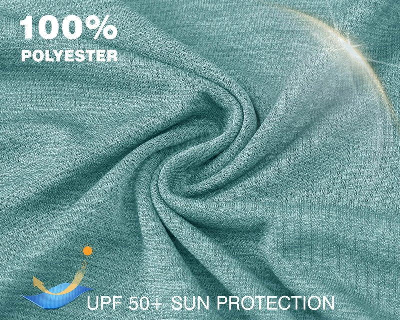 TBMPOY Womens UPF 50+ Sun Protection Hoodie Shirt Long Sleeve Fishing Hiking Outdoor UV Shirt Lightweight Light Cyan L
