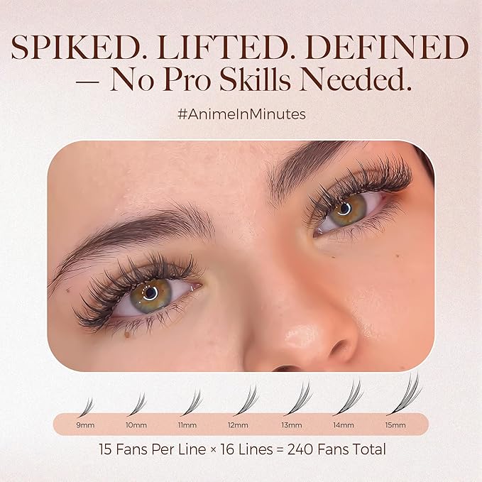 LASHVIEW Premade Volume Eyelash Extensions Mixed Tray Premade Lash Fans Pointed Handmade Thin Base (PFE10)