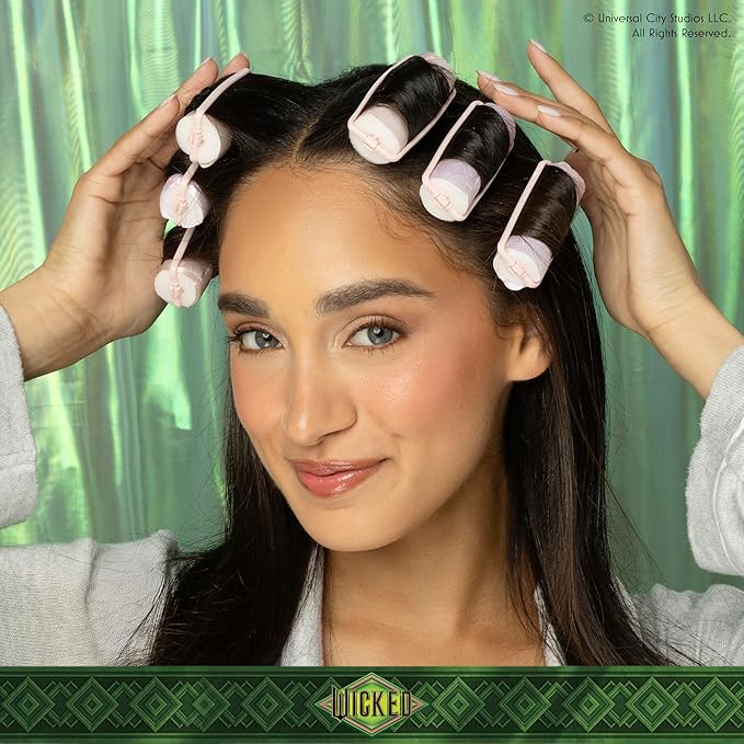 Wicked Glinda 6PK Satin Rollers - hair rollers - foam rollers - heatless hair curlers - Scunci by Conair (Pack of 2)