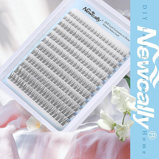 Natural Lash Clusters DIY Lash Extension Wispy Eyelash Clusters C-curly Cluster Eyelash Extension 10-14MM Individual Lashes Eyelash Extension Faux Mink Lash Clusters by Newcally