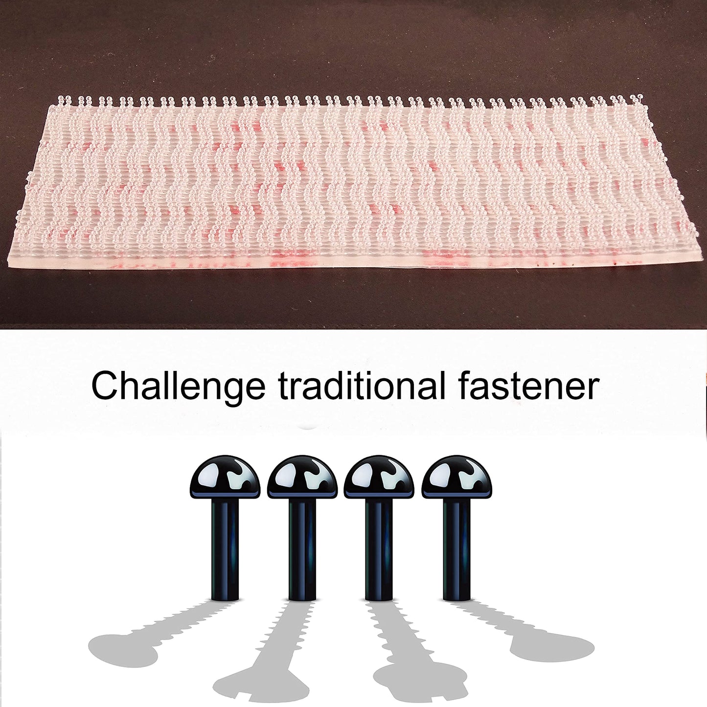Dual Lock Fastener 2in x 4in 4pcs, Reclosable Interlocking Tape EZ Pass Holder, Heavy Duty Adhesive Hook Lock Sticky Back Mushroom Mounting Tape Clear Color for Indoor and Outdoor