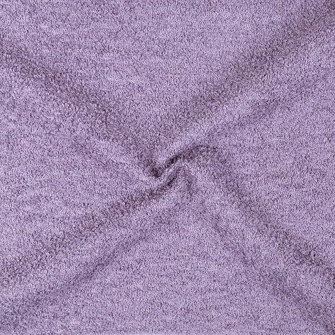 Amazon Basics Highly Absorbent, Fast Drying 100% Cotton Washcloths for Bathroom, Machine Washable, 12 x 12 inches, Lavender, 24-Pack
