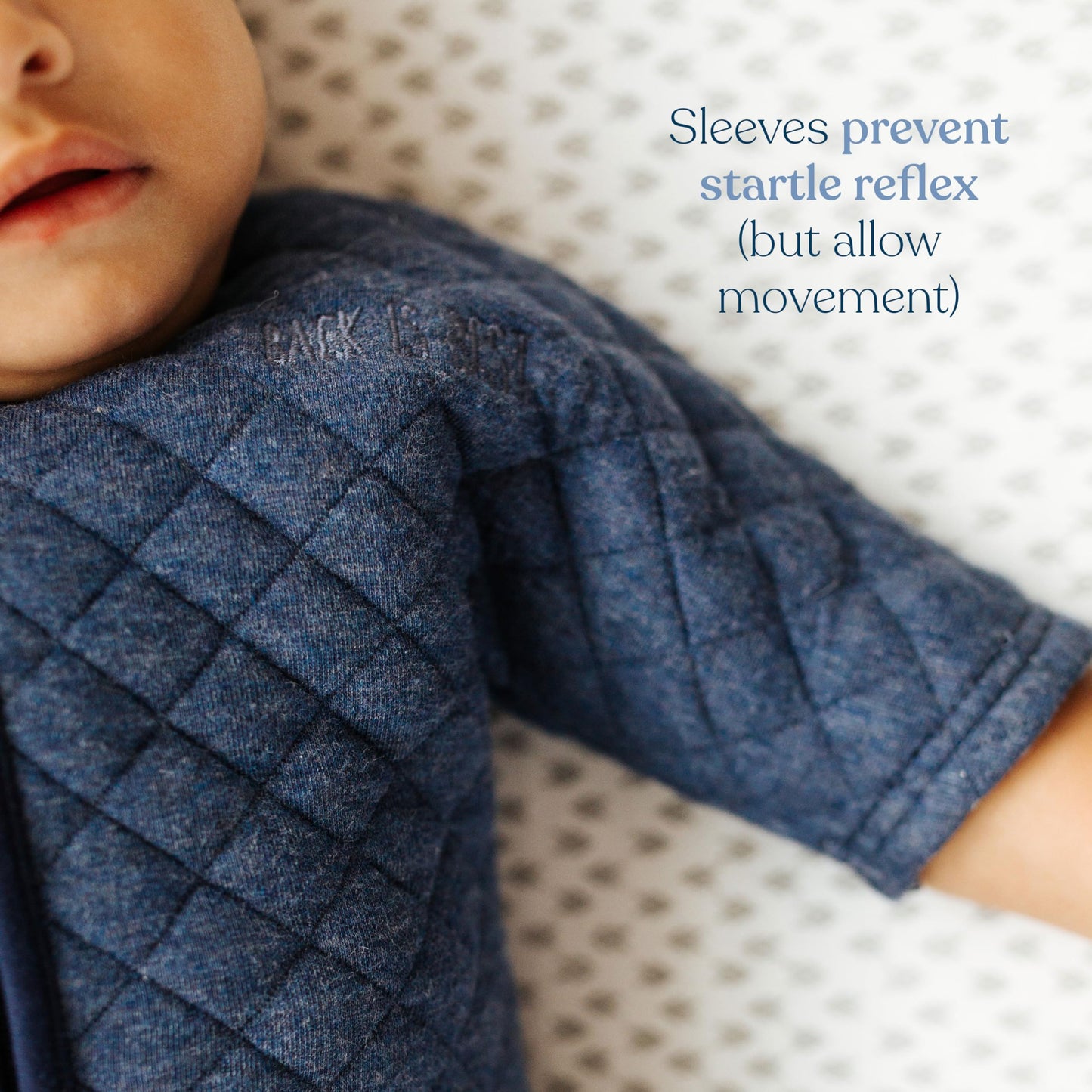 HALO Easy Transition SleepSack, Baby Sleep Sack Wearable Blanket, 100% Cotton, Soft & Breathable, 1.0 TOG, Helps Transition from Swaddle for Infants, Heather Blue, Small
