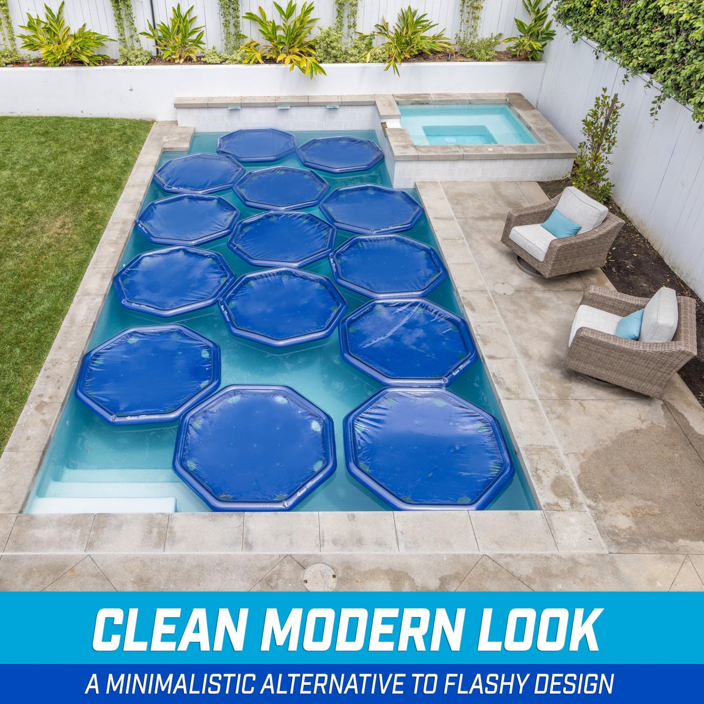 GoFloats V2 Inflatable Solar Pool Heaters for Affordable Pool Heating and Insulation - 3 Pack