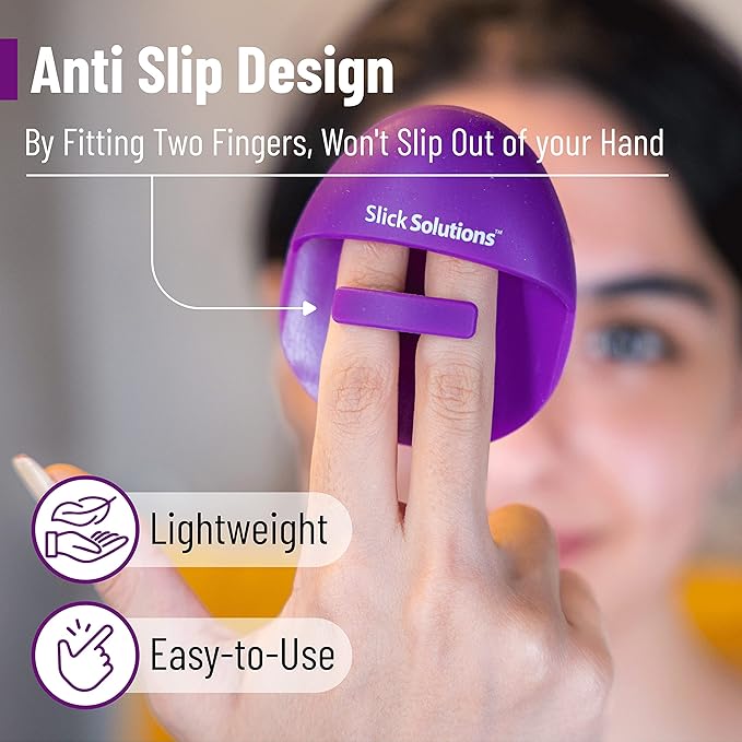 Slick- Silicone Facial Cleansing Brush, 4 Pack, Silicone Face Scrubber Exfoliator